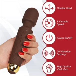 Flexi Brown – Vibrador recargable flexible 20 modos