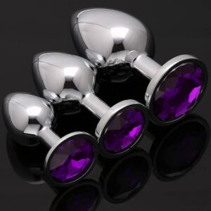 Plug anal redondo morado