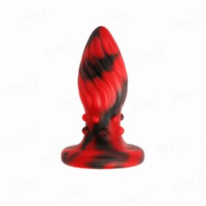 Plug Anal de Silicona Premium con Textura Espiral y Ventosa
