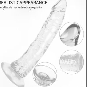 CRYSTON REAL – Dildo Transparente con Ventosa