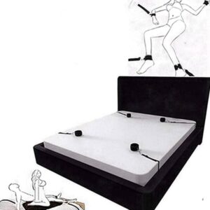 Dark Desire – Kit de Sujeción con Antifaz y Amarres para Cama