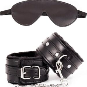 Kit BDSM Antifaz y Esposas Acolchadas