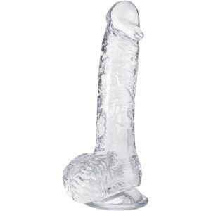 Dildo silicona-CRYSTAL – Dildo Realista Transparente con Ventosa