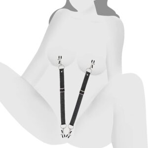 TENSIA – Pinzas Ajustables con Correas para Pezones y Labios